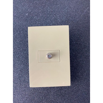 Conjunto Coaxial TV Horizontal 4x2 - RECTA Areia Gloss